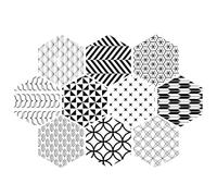 WEKADRIN Lot de 10 Autocollants Antidérapants Hexagonaux 20x23 Cm pour Sol et Mur, Colle à Carrelage Résistante, Adaptés pour Salle de Bain Cuisine, Protection Sécurité sans Résidu