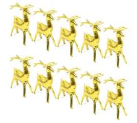 WEKADRIN Lot de 10 Ballons Gonflables de Noël en Aluminium Doré Forme 3D Petit Élan 815 X 50 CM Décoration Festive pour Fête Accessoires Photo et Ambiance de Fête