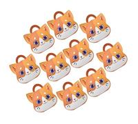 WEKADRIN Lot de 10 Boîtes à Friandises en Carton Poignée Motif Chat Petite Taille Papier Recyclable Coffrets à Bonbons Portables pour Présents et Fêtes