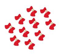 WEKADRIN Lot de 10 Breloques pour Ongles en Alliage Nœud Rouge, Autocollants pour Manucure Petits Clous Décoratifs, Accessoires Nail Art pour Fête et Usage Quotidien