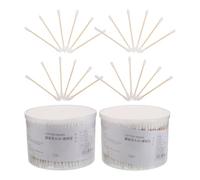 WEKADRIN Lot de 1000 Double Tête en Coton et Bois, Têtes Spirale et Ronde Pointe Fine, pour Maquillage et Nettoyage des Oreilles en Voyage