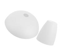 WEKADRIN Lot de 2 Abat-jours en Plastique Blanc, Diamètre 42 Mm, Modèle Plat et Champignon, Diffusion Douce de Lumière, Couvercle de Lampe Réutilisable pour Décoration Intérieure