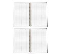 WEKADRIN Lot de 2 Carnets de Comptes Couverture Pp, Pages Lignées Horizontales, Reliure Double Spirale, Carnet de Suivi Financier pour Gestion Budgétaire Personnelle et Professionnelle,