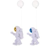 WEKADRIN Lot de 2 Décorations Astronautes Flottants en Résine pour Aquarium, Accessoires D'aménagement Bleu et Doré, Ornement Léger et Réaliste pour Décoration de Réservoir Poissons