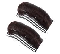 WEKADRIN Lot de 2 Peignes à Cheveux Bump Up pour Chignon Accessoires Coiffure Insert Volume Cheveux Couleur Noir et Brun Foncé pour Coiffures Princesses et Look Volumineux