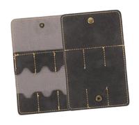 WEKADRIN Lot De 2 Pochettes en Cuir PU Mat Noir pour Médiators De Guitare Électrique, Étui De Rangement Compact Et Léger, Organisateur Pratique pour Accessoires De Guitare