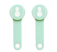 WEKADRIN Lot de 2 set de Trancheurs Multifonctions pour Haricots en Acier Inoxydable Poignée Antidérapante Vert Clair Ustensiles Cuisine Pratiques pour Découpe Rapide et Rangement Mural