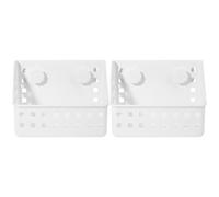 WEKADRIN Lot de 2 Supports pour Mangeoire à Herbe Ventouse Plastique Solide pour Cages Petits Animaux comme Lapins Cochons d'Inde et Chinchillas Alimentation Propre et Anti-Gaspillage