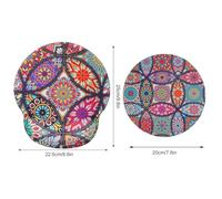 WEKADRIN Lot de 2 Tapis de Souris de Bureau Antidérapants avec Repose-Poignet en Silicone et Mousse à Mémoire Dimensions 250X225X23 MM et 20X20X3 MM Tapis Ergonomiques pour Ordinateur