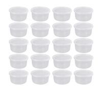 WEKADRIN Lot de 20 Boîtes d'Élevage Rondes Blanches pour Reptiles Araignées et Lézards Cages Ventilées Anti-Évasion Adaptées à L’Alimentation et Quarantaine des Petits Animaux