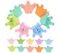 WEKADRIN Lot De 20 Mini Pinces à Cheveux à Griffes De Couronne, Petites Pinces Décoratives En Fer Et Résine, Couleur Unie Pastel, Pour Filles Et Tout-petits, Accessoires Coiffure École Et Quotidien