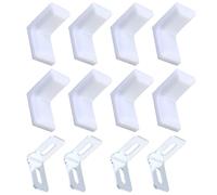 WEKADRIN Lot de 28 Supports d'angle Droit 90° en Plastique Blanc Accessoires de Meubles pour Fixation d'Angles Renforcement d'Armoires et Chaises Usage Intérieur Maison et Bureau