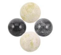 WEKADRIN Lot de 4 Boules Décoratives en Pierre Imitation Marbre Sphères Noires et Blanches pour Remplissage de Bols et Vases Décoration Intérieure Élégante pour Salon et Centre de Table