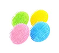 WEKADRIN Lot de 4 Brosses à Shampoing Massage Cuir Chevelu en Silicone et PP Brosses Douces Anti-Pellicules pour Bain Outil Coiffure Mixte Couleur Nettoyage Profond et Soin Quotidien