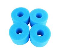 WEKADRIN Lot De 4 Colonnes D’éponge Filtrante Bleue 10x7,3 Cm pour Piscine Filtration Réutilisable, Éponge De Préfiltre Cylindrique pour Aquarium Et Spa