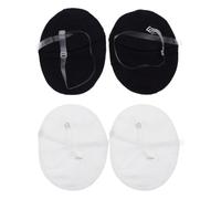 WEKADRIN Lot de 4 Coussinets Anti-Transpiration en Polyester 2 Paires Noir et Blanc Invisibles et Rapides à Sécher Boucliers D’Aisselles Confortables et Réutilisables pour Protection