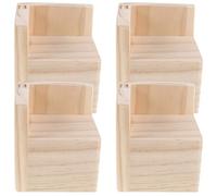 WEKADRIN Lot de 4 Pieds de Meubles en Bois Massif 6x6 Cm Rehausseurs de Lit Bébé 5 Cm Hauteur pour Cadre de Lit Berceau, Supports Stables et Protecteurs Adaptés aux Meubles de Chambre