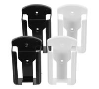 WEKADRIN Lot de 4 Supports Muraux Auto-Adhésifs pour Télécommandes Petits Formats Blanc et Noir Rangement Mural en ABS Léger et Robuste Fixation Murale pour Chambre Bureau et Chevet