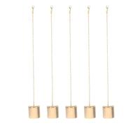 WEKADRIN Lot de 5 Éteignoirs en Laiton 3 CM Chaînette Couvercle D’Éteignoir en Métal pour Lampe à Huile et Bougie Accessoire Sécuritaire pour Éteindre Flamme Outil Décoratif pour