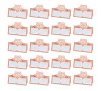 WEKADRIN Lot de 50 Cartes de Nom en Papier Découpé de Cœur Couleur Rose pour Mariage et Fêtes Marque-Place Élégant pour Table pour Banquet Anniversaire et Événement Spécial