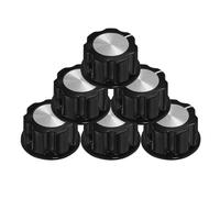 WEKADRIN Lot de 6 Boutons de Potentiomètre en Alliage d'Aluminium 6 MM Diamètre 28 MM Hauteur 15 MM Boutons de Contrôle du Volume pour Amplificateur Audio Réglage Précis et Protection