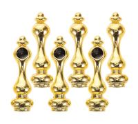 WEKADRIN Lot de 6 Embouts de Poteau en Alliage de Zinc Semi-Bronze pour Meubles, Connecteurs d'angle Décoratifs pour Garde-Corps en Verre, Adaptés à Caves à Vin et Chariots à Vin,