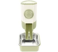 WEKADRIN Mangeoire Automatique pour Petits Animaux avec Alimentation Extérieure Distributeur Croquettes PP et Acier Inoxydable Anti-Renversement pour Lapin Cobaye Hamster et Écureuil