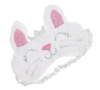 WEKADRIN Masque de Sommeil Peluche Lapin Blanc, Occultant Complet, Bandeau Confort pour Garçon et Filles et Filles, pour Nuit Paisible