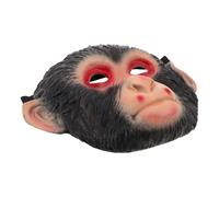 WEKADRIN Masque Singe Halloween PU Souple Réaliste Accessoire Costume Animal pour Fête Carnaval et Cosplay Adulte et Adolescent Déguisement Mascarade Noir
