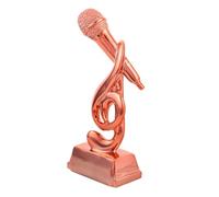 WEKADRIN Microphone Résine avec Design Rétro Récompense pour Concours de Chant Garçon Fille et Adultes Prix de Karaoké et Discours Décoration pour Fête et Compétition