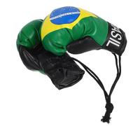 WEKADRIN Mini Moufles de Boxe Pendentifs Drapeau Brésil Décor Suspendu pour Voiture Porte-clés Sport Cadeau Fête et Noël