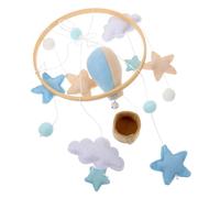 WEKADRIN Mobile Berceau Bébé Feutrine Décorations Suspendues Nuage Ballon Multicolore, Suspendu Chambre Garçon Et Filles, Présent Naissance, Motifs Animaux,