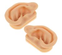 WEKADRIN Modèle Oreille Silicone Souple pour Pratique de Piercing Formation Acupuncture et Soins Infirmiers Modèle Réaliste pour Salle de Classe et Enseignement Oreilles Simulées pour