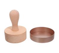 WEKADRIN Moule à Tartelette Aluminium avec Fond Amovible et Bois Moule à Pâtisserie pour Pâte à Croûte Cuisson Facile de Tartes et Œufs Kit pour Pâtisserie Maison