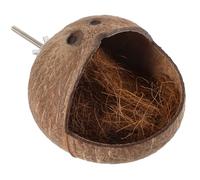 WEKADRIN Nid D'oiseau Naturel Nichoir Dormant en Coquille De Noix Artisanal, Lit Suspendu pour Oiseaux, Taille Moyenne, pour Cage à Oiseaux, Maison Suspendue pour Perroquets Adultes