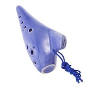 WEKADRIN Ocarina en Céramique 12 Trous pour Débutants Flûte à Vent Éducative Couleur Violet Glacé Instrument Musical Partitions pour Apprentissage à la Maison L’École