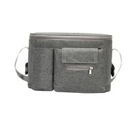 WEKADRIN Organisateur Multifonction pour Poussette avec Compartiments Séparés pour Biberon et Couches Fixation Antidérapante pour Poignée de Poussette Accessoire Pratique pour Parents