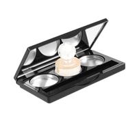 WEKADRIN Palette Vide pour Fards à Paupières avec Miroir Boîte Rectangulaire Noire Mate Compartiments Réutilisable et Portable Coffret Maquillage pour Voyage et Cadeau Femme