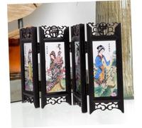 WEKADRIN Paravent Miniature Chinois Résine Quatre Grandes Beautés Cloison de Séparation de Bureau Décoration de Salon et Chambre Petit Écran Pliant de Bureau pour Décor Traditionnel