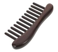 WEKADRIN Peigne de Massage Bois de Santal Naturel Démêlant à Dents Larges Anti-statique avec Pochette de Rangement Masseur Chevelu pour Homme et Femme