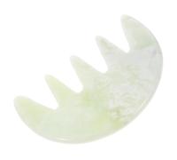 WEKADRIN Peigne de Massage Jade Naturel à Dents Larges Outil Gua Sha pour Chevelu Auto-massage Profond et Détente Du Visage Stimule Points de Déclenchement pour Femmes et Hommes