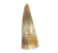 WEKADRIN Peigne Massage Corne Naturelle Large Dents Arrondies pour Soin et Tête Brosse pour Massage Manuel Sec et Humide