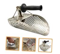 WEKADRIN Pelle à Sable en Acier Inoxydable pour Détecteur De Métaux Plage Et Creusage Tête Large à Trous Tamis Efficaces Léger Et Solide pour Détection De Métaux Terrain Varié