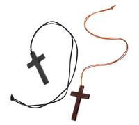 WEKADRIN Pendentif Bois Voiture Croix Décor Suspendue Rétro Rétroviseur Auto Symbole de Protection Paix Multifonction