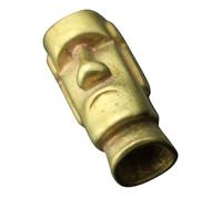 WEKADRIN Pendentif en Laiton Statue de L'île de Pâques, Perles Décoratives Vintage, Mini Ornement Soi-même pour Bracelet et Collier, Accessoires Artisanaux Uniques, Présent Original