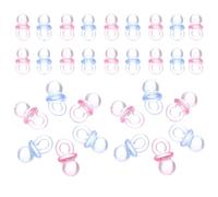 WEKADRIN Perles en Acrylique Transparentes Mini Tétines 200 Pcs Trou Suspendre Accessoires DIY pour Création Bijoux Décoration Shower et Révélation
