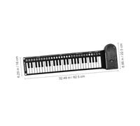 WEKADRIN Piano Électronique Pliable Touches avec Volume Fonction Enregistrement Rythmes Variés Clavier Portable pour Débutants