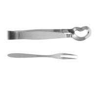 WEKADRIN Pinces à Escargots Inox Confortables avec Fourchette Dents Service Escargot Pratique pour Table Usage Domestique et Restaurant
