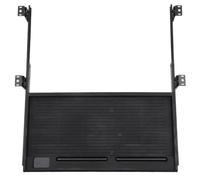 WEKADRIN Plateau Coulissant pour Clavier sous Bureau avec Tiroir Noir K1 Support Robuste en Métal Perforé Gain de Place pour Bureau et Poste de Travail Étagère Clavier Ergonomique Pratique