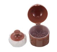 WEKADRIN Portable Powder Puff Organizer With Soft Puff For Delicate Skin Large Capacity Plastic Body Powder Box For And Women Refillable And Travel Essential